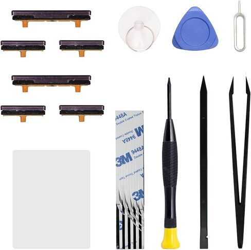 2 Pack for Galaxy S10 & S10 Plus Power Volume Button Replacement Repair Part, Side Buttons Compatible with S10 & S10 Plus, with Toolkit, Silver in Saudi Arabia