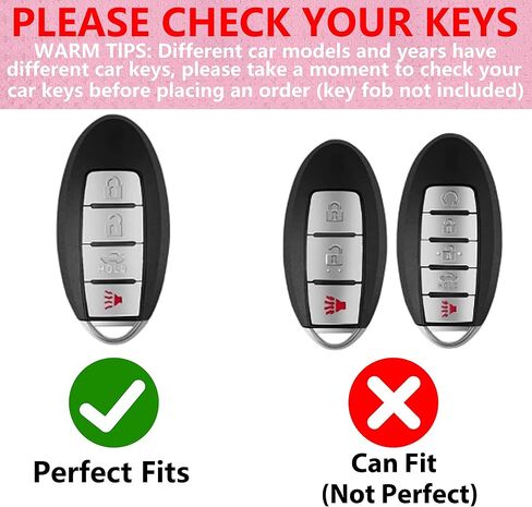 Key Fob Cover with Diamond Keychain for Nissan Car Key Shell Compatible with Nissan Altima Rogue Sentra Pathfinder Frontier Maxima Titan Murano Kicks Juke Versa (4 Buttons-Pink Bowknot) in Saudi Arabia