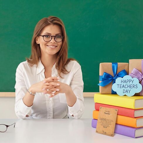 24 Set Teacher Appreciation Gifts Thank You Apple Bracelet Bulk for Women Teacher Meaningful Thank You Gifts for Women with Message Card for Birthday New Year in Saudi Arabia