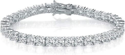 MDFUN Tennis Bracelet for Women 3mm Cubic Zirconia 18K White Gold/Yellow Gold Plated in Saudi Arabia