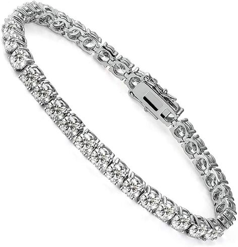 MDFUN Tennis Bracelet for Women 3mm Cubic Zirconia 18K White Gold/Yellow Gold Plated in Saudi Arabia