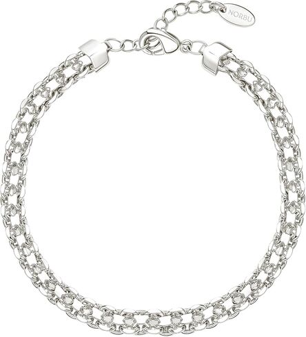 NORBU 18K Gold Plated Bracelet for Women, 5mm Star Link Chain Bracelet for Women, Womens Gold Bracelet Radiant Star Link Chains Minimalist Jewelry Gift for Her in Saudi Arabia