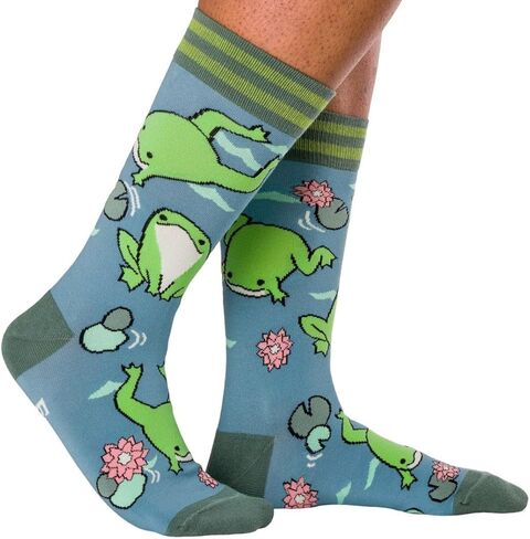 FootClothes Woodland Whimsy Cute Forest Critters Crew Socks Adult Unisex OSFM in Saudi Arabia