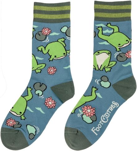 FootClothes Woodland Whimsy Cute Forest Critters Crew Socks Adult Unisex OSFM in Saudi Arabia