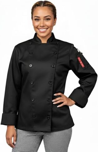 Chef Jacket for Women Professional Kitchen Coat Tailored Fit | Durable and Breathable Culinary Uniform in Saudi Arabia