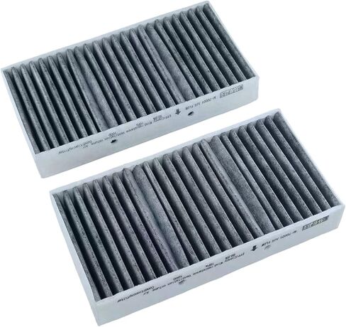 Cabin Air Filter Fits for Mercedes-Benz ML350, ML400, GL450, GL550, GL350, GLS450, GLS550, ML550, GL63 AMG, ML63 AMG, GLS63 AMG, GLE400, GLE63 AMG, Replacement for 1668300318, (Set of 2) in Kuwait
