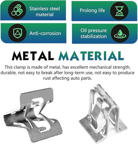 15 قطعة من مشابك التثبيت المعدنية للوحة زخرفة السيارة، مشابك لوحة لوحة معدنية على شكل حرف U، مثبت وحدة التحكم التلقائي في لوحة القيادة يحل محل OEM #11588650، مشابك لوحة السيارة، متوافقة مع معظم المركبات in Kuwait