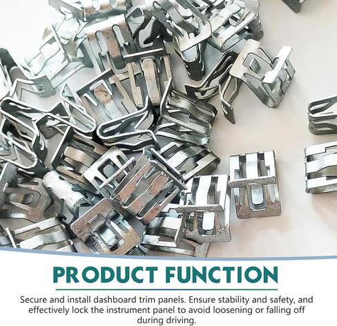 15 قطعة من مشابك التثبيت المعدنية للوحة زخرفة السيارة، مشابك لوحة لوحة معدنية على شكل حرف U، مثبت وحدة التحكم التلقائي في لوحة القيادة يحل محل OEM #11588650، مشابك لوحة السيارة، متوافقة مع معظم المركبات in Kuwait