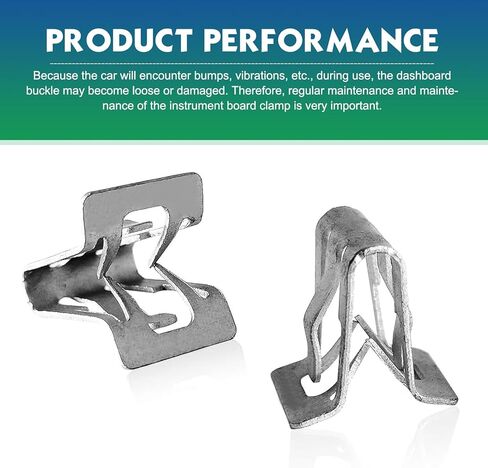 15 قطعة من مشابك التثبيت المعدنية للوحة زخرفة السيارة، مشابك لوحة لوحة معدنية على شكل حرف U، مثبت وحدة التحكم التلقائي في لوحة القيادة يحل محل OEM #11588650، مشابك لوحة السيارة، متوافقة مع معظم المركبات in Kuwait