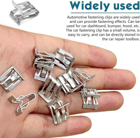 15 قطعة من مشابك التثبيت المعدنية للوحة زخرفة السيارة، مشابك لوحة لوحة معدنية على شكل حرف U، مثبت وحدة التحكم التلقائي في لوحة القيادة يحل محل OEM #11588650، مشابك لوحة السيارة، متوافقة مع معظم المركبات in Kuwait