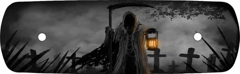 Kustom Cycle Parts Grim Reaper Air Cleaner Cover Insert. Replaces Stock Harley Davidson M8 / 114 Insert. (Grim Reaper Cemetery) in Saudi Arabia