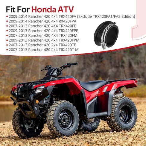 JAVIK أنبوب غص صندوق مرشح الهواء مع المشبك لهوندا رانشر 420 2x4 4x4 TRX420 2007-2014 O.E.M #17258-HP5-600 in Saudi Arabia