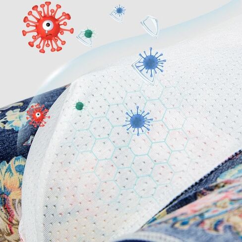 Men's Floral Print Boxer Briefs Retro Soft Breathable Underwear with Fashion Text Elasticity Waistband for Daily Wear in Saudi Arabia