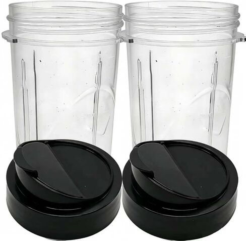 كوب Blend-N-Go بديل بغطاء سعة 24oz، متوافق مع شفرة Oster pro: خلاطات Oster Pro 1200 (BLSTMB-CBG، BLSTMB-CBF، BLSTMB-BBG) (2) in Kuwait