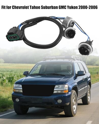 Tail Light Harness Fit for Chevrolet Tahoe Suburban GMC Yukon 2000-2006, Replace 15306135, Tail Light Socket Wiring Rear Left LH in Kuwait