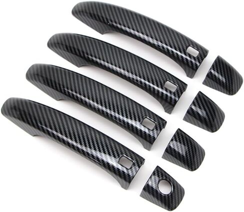 Dreamseek 8Pcs 4 Door Handle Cover for Q3 2012-2018,Q5 2009-2016, A4 B8 S4 A5 2008-2016 Exterior ABS Molding Protector Trim Triple Carbon Fiber Style in Saudi Arabia