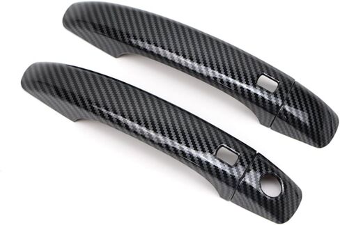 Dreamseek 8Pcs 4 Door Handle Cover for Q3 2012-2018,Q5 2009-2016, A4 B8 S4 A5 2008-2016 Exterior ABS Molding Protector Trim Triple Carbon Fiber Style in Saudi Arabia