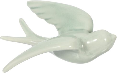 Amosfun Ceramic Bird Wall Hanging Decor 3D Bird Pendant Sculpture for Home Indoor Outdoor Wall Art Cozy Living Room and Garden Decoration 6.49X4.72X3.14 Inches in Saudi Arabia