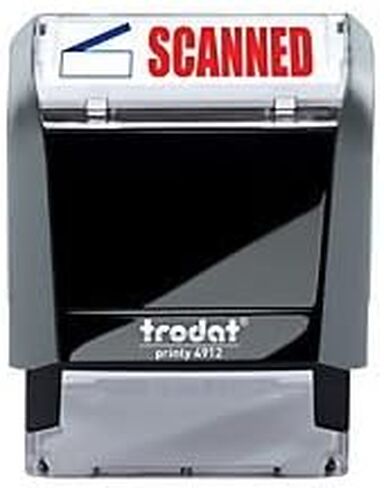 Trodat Printy 65% Recycled 4912 Self-Inking Message Stamp, Scanned in Saudi Arabia