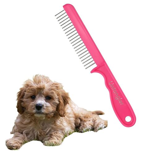 Super-Groom Combs with Smooth Rotating Teeth for Painless Mat Removal (Black, 30 Fine-Spaced Teeth) in Saudi Arabia