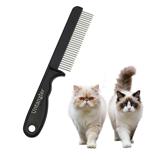 أمشاط سوبر جروم مع أسنان دوارة ناعمة لإزالة السجادة بدون ألم (أسود، 30 سنًا ذات مسافات دقيقة) in Kuwait