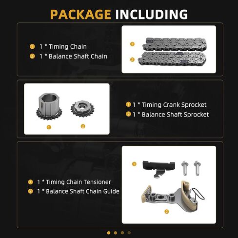 Engine Timing Chain Kit W/Sprocket Tensioner Guide, for Chevrolet Express 2500 3500 18-21,for Silverado 1500 14-21,for GMC Sierra 1500 14-21, for Savana 2500 3500 20-21,V6 4.3L OHV in Saudi Arabia