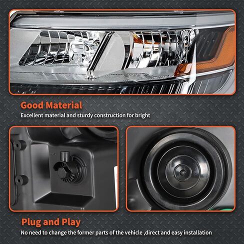 استبدال مجموعة مصابيح أمامية للمختبر لـ Explorer Limited/XLT/بلاتينيوم ث/DRL 2016-2019 كشافات جانبية للسائق LH FB5Z13008N in Kuwait