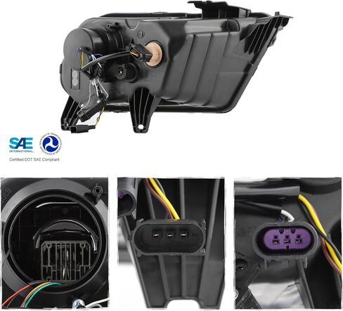 AKKON - Fit 2010 2011 2012 2013 2014 Ford Mustang 10-14 Headlights w/LED Sequential Turn Signal & Welcome Lamp Feature Black Housing Replacement Headlamp in Saudi Arabia