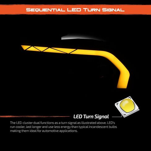 AKKON - Fit 2010 2011 2012 2013 2014 Ford Mustang 10-14 Headlights w/LED Sequential Turn Signal & Welcome Lamp Feature Black Housing Replacement Headlamp in Saudi Arabia