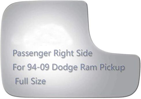 JZSUPER Lower Side Towing Mirror Glass fit for 1994-2009 Dodge Ram 1500 2500 3500 4000 4500 5500 700 Van Pickup Truck, Rearview Flat Glass Passenger Right Side RH Replacement, Including Adhesive in Kuwait