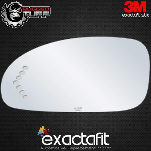 exactafit 8212SL Driver Side Mirror Glass Replacement Repair With Turn Signal Arrow Compatible With 2003 2004 2005 Buick LeSabre in Saudi Arabia