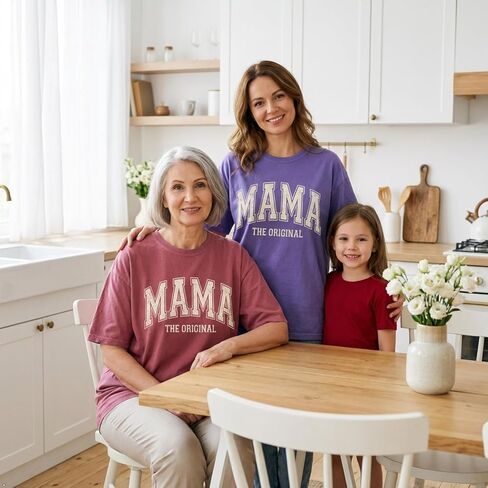 Mama The Original Shirt, Oversized Vintage Mother's Day T-Shirt, Mom Tee Garment Dyed Cotton Blend, Unisex Midweight Retro in Saudi Arabia