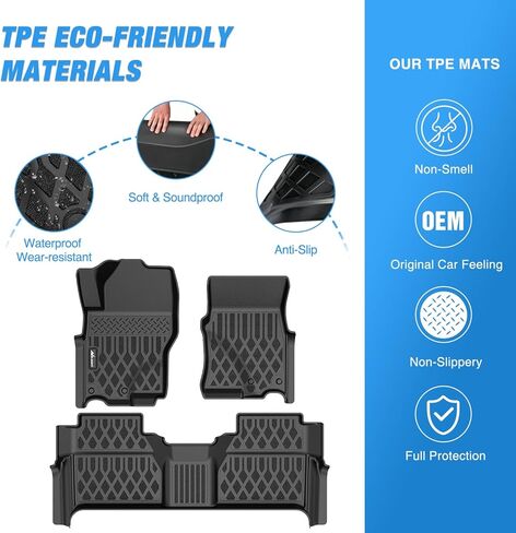 Nilight TPE Floor Mats for Nissan Frontier Crew Cab 2022 2023 2024 2025 2026 All Weather Custom Fit Heavy Duty Floor Liners in Saudi Arabia