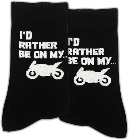 أفضل أن أكون على دراجتي النارية، جوارب مبتكرة لراكبي الدراجات النارية، لمحبي الدراجات النارية، هدايا رائعة للأصدقاء، العائلة، هدايا لأعياد الميلاد، عيد الميلاد، إلخ.(027) in Kuwait