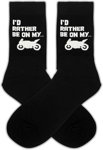 أفضل أن أكون على دراجتي النارية، جوارب مبتكرة لراكبي الدراجات النارية، لمحبي الدراجات النارية، هدايا رائعة للأصدقاء، العائلة، هدايا لأعياد الميلاد، عيد الميلاد، إلخ.(027) in Kuwait