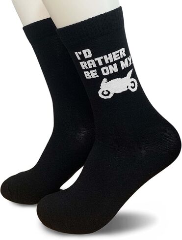 أفضل أن أكون على دراجتي النارية، جوارب مبتكرة لراكبي الدراجات النارية، لمحبي الدراجات النارية، هدايا رائعة للأصدقاء، العائلة، هدايا لأعياد الميلاد، عيد الميلاد، إلخ.(027) in Kuwait