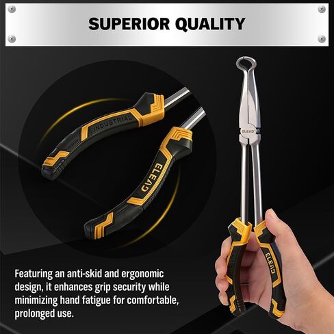 3-Piece 11" Hose Gripper Plier Set, Long Reach Hose Gripping Pliers, 5/16-Inch, 1/2-Inch, 3/4-Inch Diameter, Spark Plug Boot Removal Pliers, Serrated Jaws for Hard to Reach Tight Spaces in Saudi Arabia
