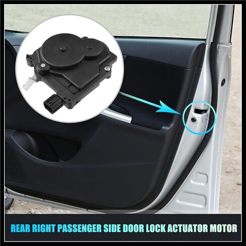 محرك المحرك لقفل الباب الخلفي الأيمن للراكب الخلفي لسيارة Honda Odyssey 05-10 5 أبواب جانبية منزلق قفل الباب مزلاج المحرك رقم 72623-SHJ-A21 أسود in Saudi Arabia