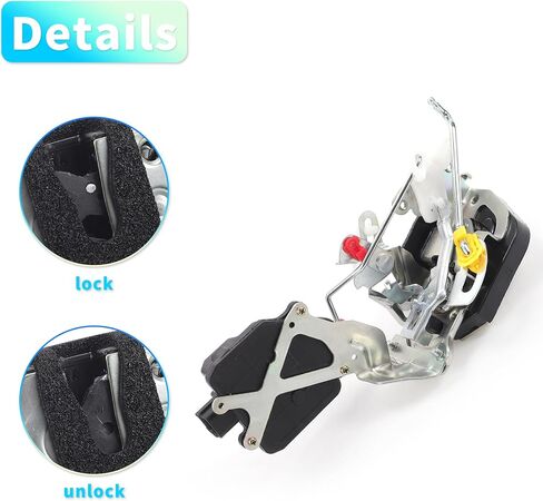 X AUTOHAUX Replacement Rear Left Driver Side Power Door Lock Actuator Motor for Hyundai Elantra 2000-2006 Door Latch Actuator Assembly Replace No.814102D001 Black in Saudi Arabia