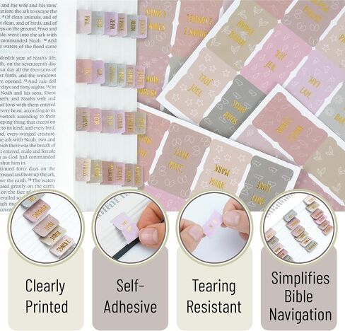 السيد Pen- علامات الكتاب المقدس الكاثوليكية الصغيرة للنساء، 84 قطعة، توهج ناعم، حروف من رقائق الذهب، العهد القديم والجديد، علامات تبويب صغيرة مغلفة لدراسة الكتاب المقدس، اليومية، الصلاة والتنقل في الكتاب المقدس in Kuwait