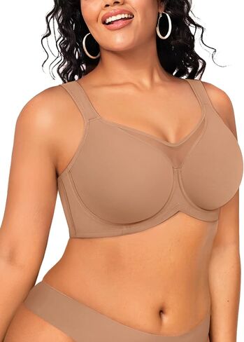 Minimizer Bras for Women Full Coverage Older Supportive Underwire Unlined T Shirt Bra Lace Plus Size Large Bust in Saudi Arabia