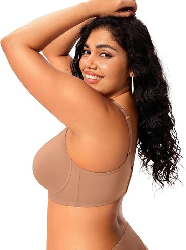 Minimizer Bras for Women Full Coverage Older Supportive Underwire Unlined T Shirt Bra Lace Plus Size Large Bust in Saudi Arabia