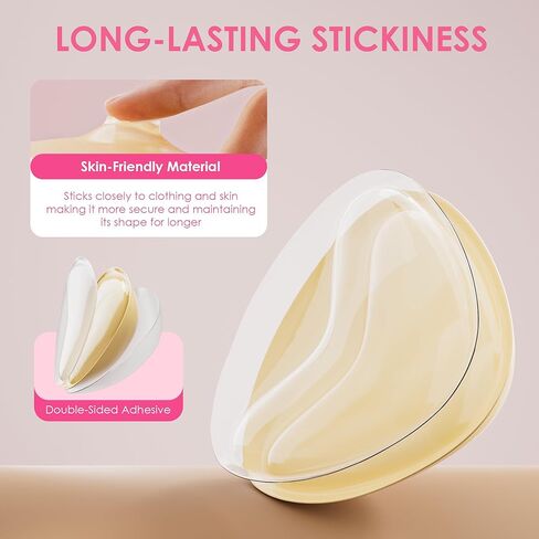 حمالة صدر لاصقة مزدوجة الجوانب، حمالة صدر بدون حمالات للنساء مع زوج من حمالة الصدر اللاصقة من السيليكون in Kuwait