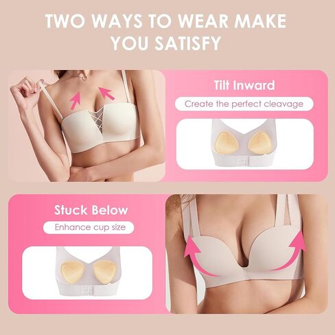 حمالة صدر لاصقة مزدوجة الجوانب، حمالة صدر بدون حمالات للنساء مع زوج من حمالة الصدر اللاصقة من السيليكون in Kuwait