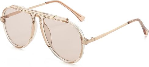 Oversized Aviator Sunglasses for Women Men Classic Retro 70s Sun Glasses Metal Temple Aviators Shades in Saudi Arabia