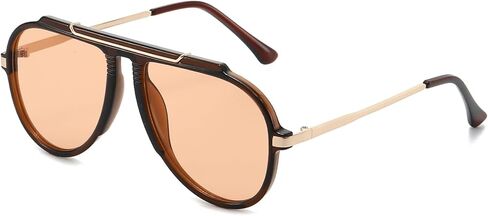 Oversized Aviator Sunglasses for Women Men Classic Retro 70s Sun Glasses Metal Temple Aviators Shades in Saudi Arabia