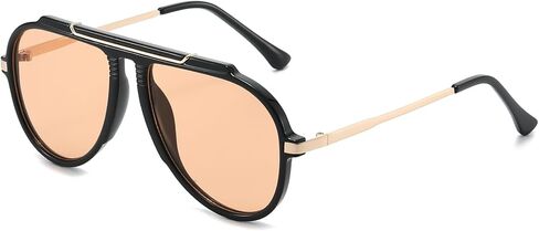 Oversized Aviator Sunglasses for Women Men Classic Retro 70s Sun Glasses Metal Temple Aviators Shades in Saudi Arabia