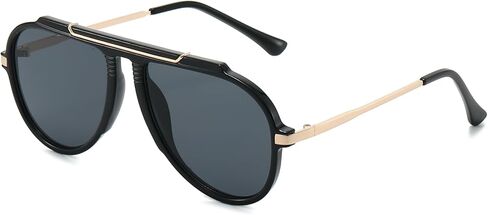 Oversized Aviator Sunglasses for Women Men Classic Retro 70s Sun Glasses Metal Temple Aviators Shades in Saudi Arabia