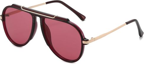 Oversized Aviator Sunglasses for Women Men Classic Retro 70s Sun Glasses Metal Temple Aviators Shades in Saudi Arabia