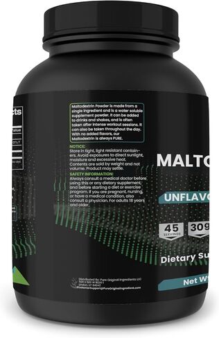 PURE ORIGINAL INGREDIENTS Maltodextrin, 3 lb, No Magnesium or Rice Fillers, Unflavored in Saudi Arabia